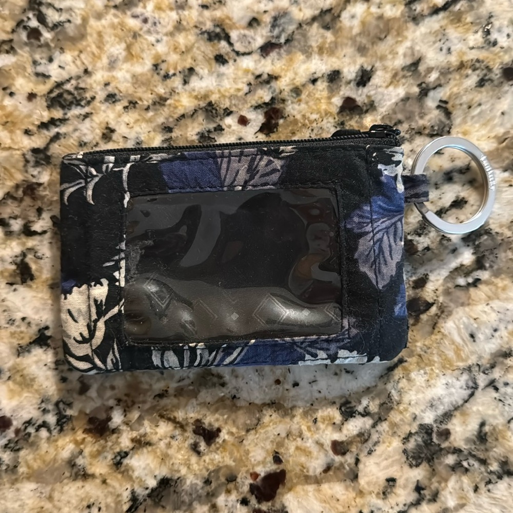 Vera Bradley wallet with keychain. Good condition but used